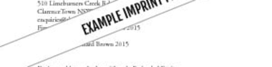 What is an Imprint Page?